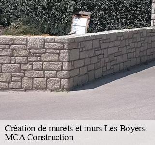 Création de murets et murs les-boyers-13720 MCA Construction
